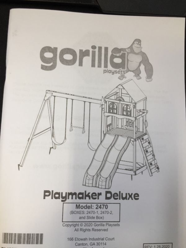 Photo 2 of incomplete -------Gorilla Playsets 01-1057 Playmaker Deluxe Wooden Swing ------ ACCESSORY BOX ONLY ---- MISSING REST OF PLAYSET 
