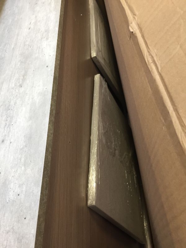 Photo 1 of Butoo Modern Brown Oak & Faux Concrete Office File Cabinet