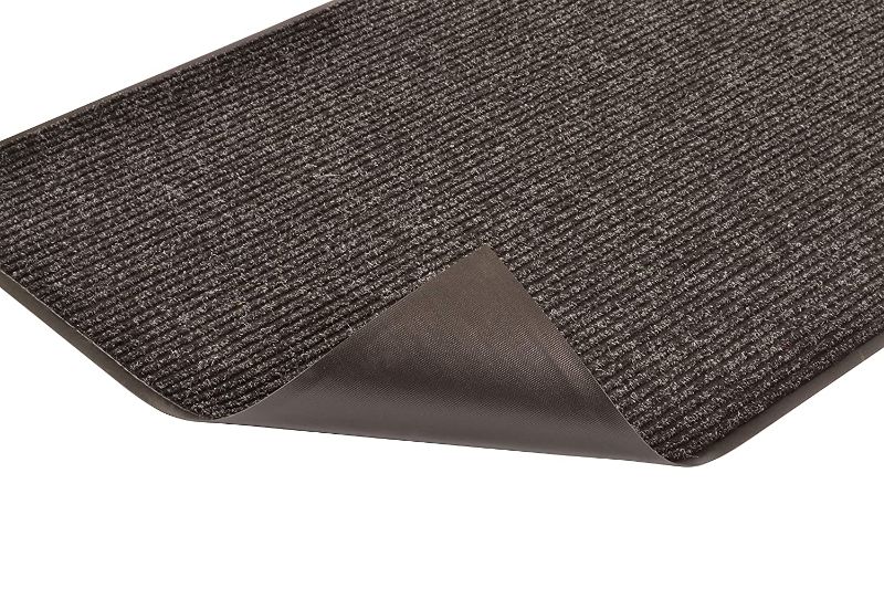 Photo 1 of 109 Brush Step Entrance Mat, 3' x 10', Charcoal RUG