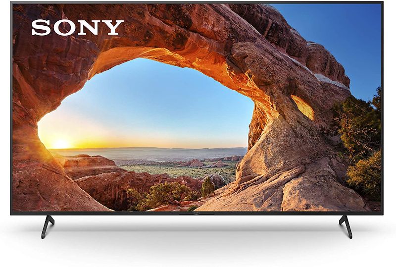 Photo 1 of Sony X85J 85 Inch TV: 4K Ultra HD LED Smart Google TV with Native 120HZ Refresh Rate, Dolby Vision HDR, and Alexa Compatibility KD85X85J- 2021 Model, Black. SELLING FOR PARTS, DAMAGED