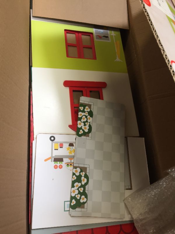 Photo 1 of Hape Doll Family Mansion| Award Winning 10 Bedroom Doll House, Wooden Play Mansion with Accessories for Ages 3+ Years Multicolor, L: 31.6, W: 11.4, H: 28.4 inch
