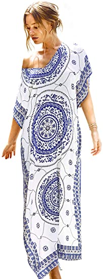 Photo 1 of CUPSHE Women's Cover Up Boho Print Bat Sleeve Swimsuit --- SIZE MEDIUM 