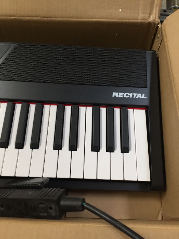 Photo 2 of Alesis Recital – 88 Key Digital Piano Keyboard with Semi Weighted Keys, 2x20W Speakers, 5 Voices, Split, Layer and Lesson Mode, FX and Piano Lessons
