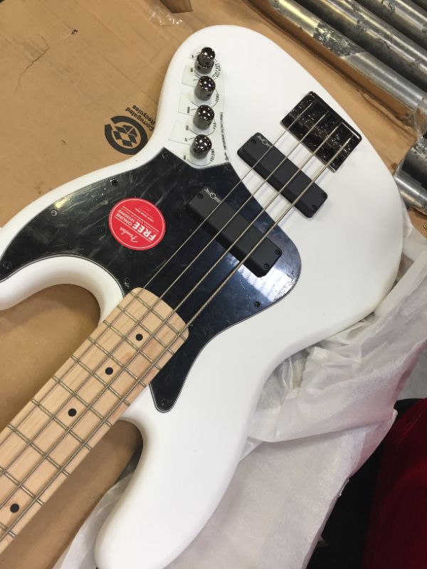 Photo 2 of Squier Contemporary Active Jazz Bass HH, Maple Fingerboard, Flat White
