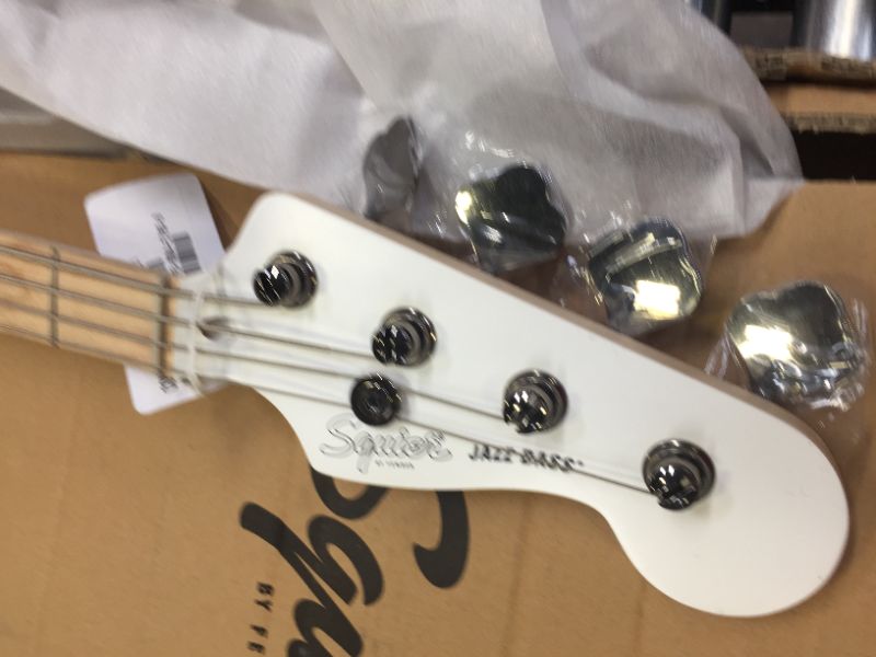 Photo 4 of Squier Contemporary Active Jazz Bass HH, Maple Fingerboard, Flat White
