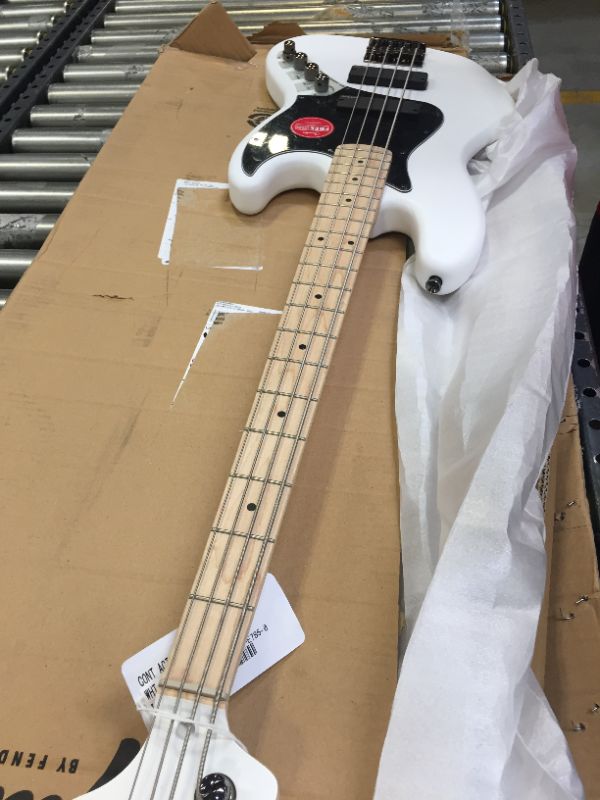 Photo 3 of Squier Contemporary Active Jazz Bass HH, Maple Fingerboard, Flat White
