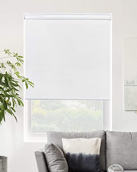 Photo 1 of CHICOLOGY Roller Window Shades , Window Blinds , Window Shades for Home , Roller Shades , Window Treatments , Window Blinds Cordless , Door Blinds , Byssus White (Blackout), 59"W X 72"H
