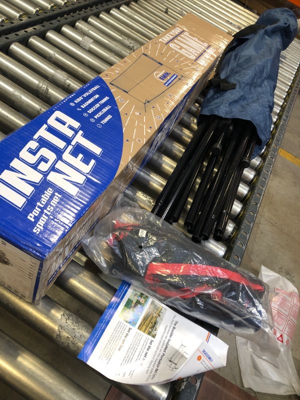 Photo 1 of Boulder Badminton Pickleball Net - Height Adjustable Portable Net for Junior Tennis, Kids Volleyball & Soccer, and Backyard Games - Easy Setup Nylon Sports Net with Poles 10 ft