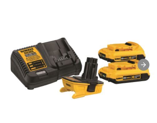 Photo 1 of DEWALT 20-Volt Max 2-Pack 2 Amp-Hour Lithium Power Tool Battery Adapter Kit (Charger Included)
