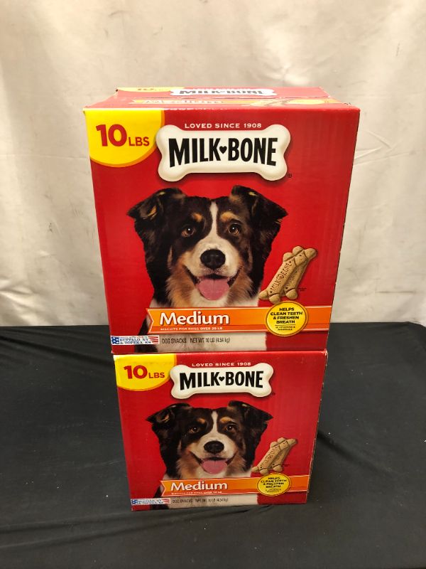 Photo 2 of 2 BOXES - EXP 2/21/22 - Milk-Bone Original Dog Treats for Medium Dogs, 10 Pounds