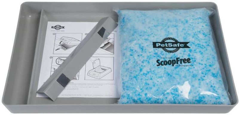 Photo 1 of PetSafe ScoopFree Reusable Tray for Cat Litter Boxes - Includes 4.5 lb of Premium Blue Non Clumping Crystal Litter - Compatible with All PetSafe ScoopFree Automatic Self Cleaning Litter Boxes