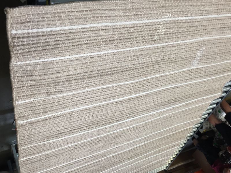 Photo 4 of 5' x 7' Thin Stripe Outdoor Rug Neutral/Ivory - Threshold