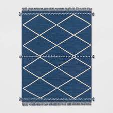 Photo 1 of 5' x 7' Tapestry with Braid Outdoor Rug Indigo - Project 62™
