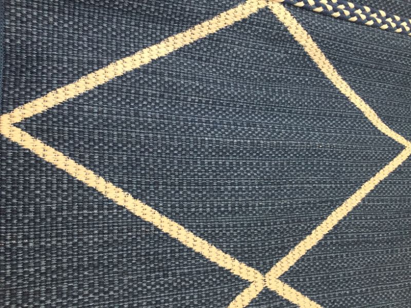 Photo 5 of 5' x 7' Tapestry with Braid Outdoor Rug Indigo - Project 62™