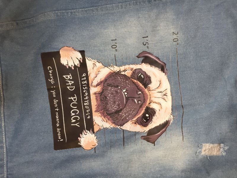 Photo 2 of bad puggy jean jacket 
xxl
~~ china size runs small ~~