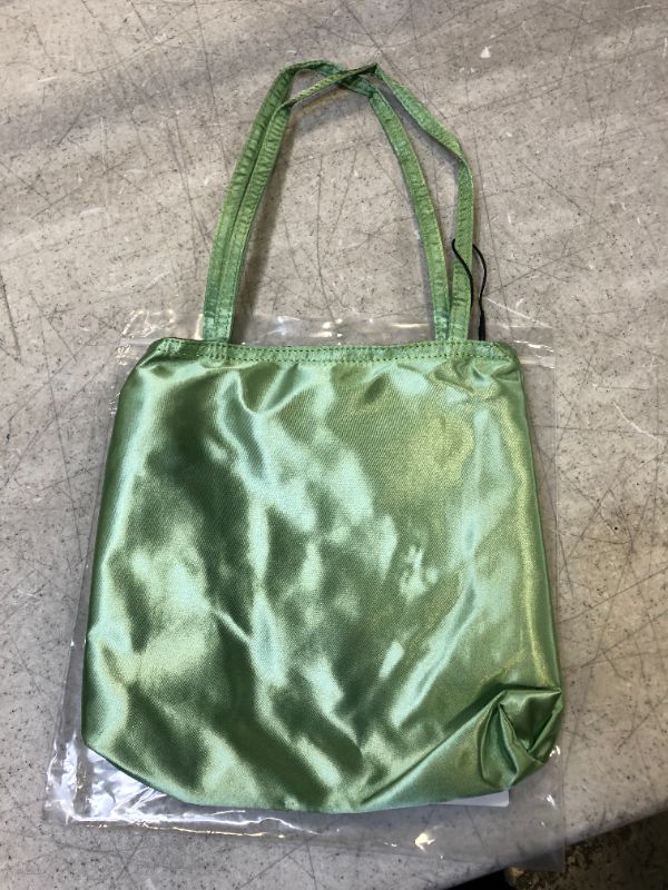 Photo 3 of Cider Lime Green Satin Shoulder Bag Tote NWT