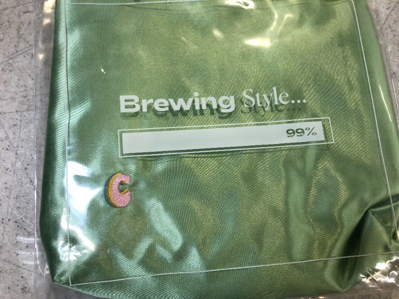 Photo 2 of Cider Lime Green Satin Shoulder Bag Tote NWT