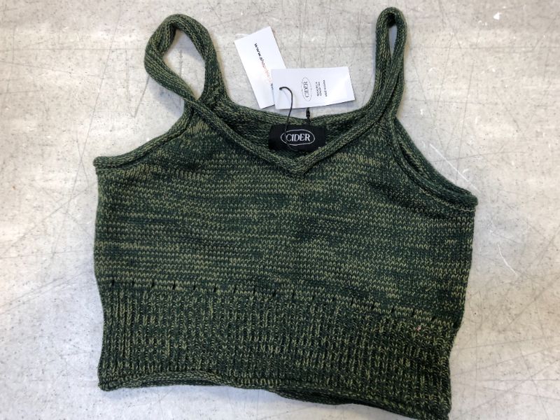 Photo 2 of Green Knitted Tank Top- SMALL