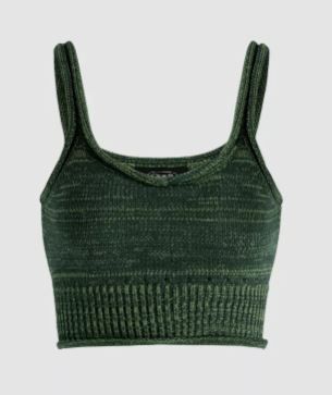 Photo 1 of Green Knitted Tank Top- SMALL