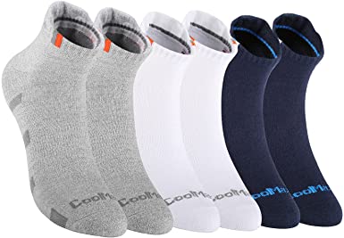Photo 1 of Andake Running Socks Low Cut Sports Socks Coolmax Socks No Show Cushion Socks Athletic Socks For Men Women- LARGE
