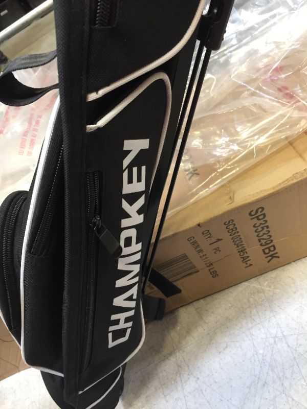 Photo 3 of CHAMPKEY Lightweight Golf Stand Bag | Professional Pitch Golf Bag Ideal for The Driving Range, Par 3 and Executive Courses
