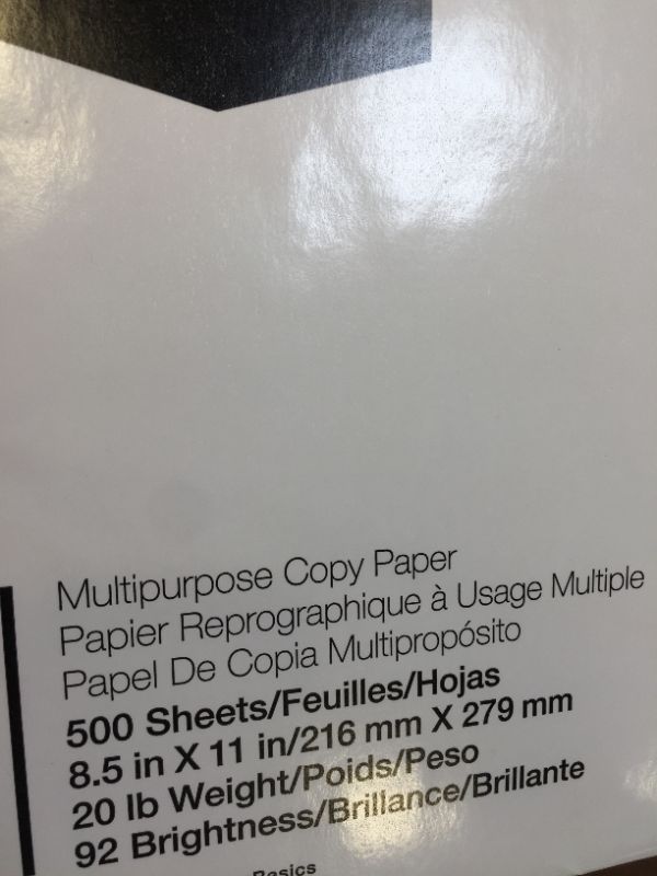 Photo 1 of Amazon Basics Multipurpose Copy Printer Paper - White