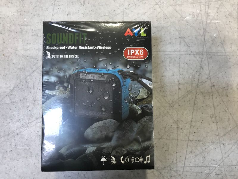 Photo 1 of Portable Outdoor and Shower Bluetooth 5.0 Speaker by AYL SoundFit, Water Resistant, Wireless with 10 Hour Rechargeable Battery Life, Powerful Audio Driver, Pairs with All Bluetooth Device (Ocean Blue)
