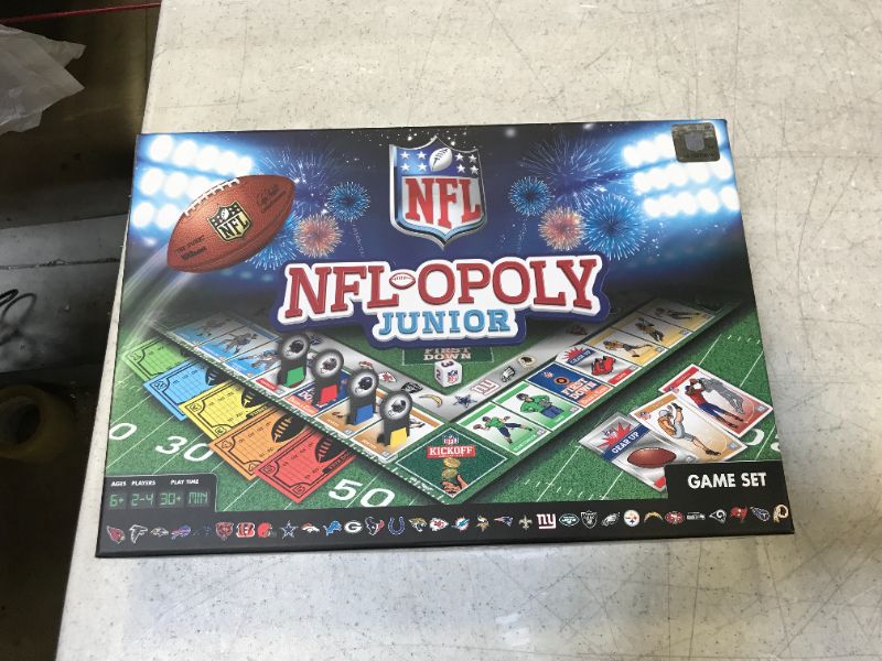 Photo 3 of MasterPieces Inc NFL-opoly Junior Board Game | Collector's Edition Set

