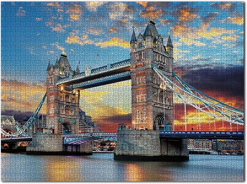 Photo 1 of Brave Minds Puzzles 1000 Piece – Puzzle – Adult Puzzles – Tower Bridge Jigsaw Puzzle - Jigsaw Puzzles 1000 Pieces - Puzzles 1000 Piece - Puzzles for Adults – Puzzles - Jigsaw Puzzle
