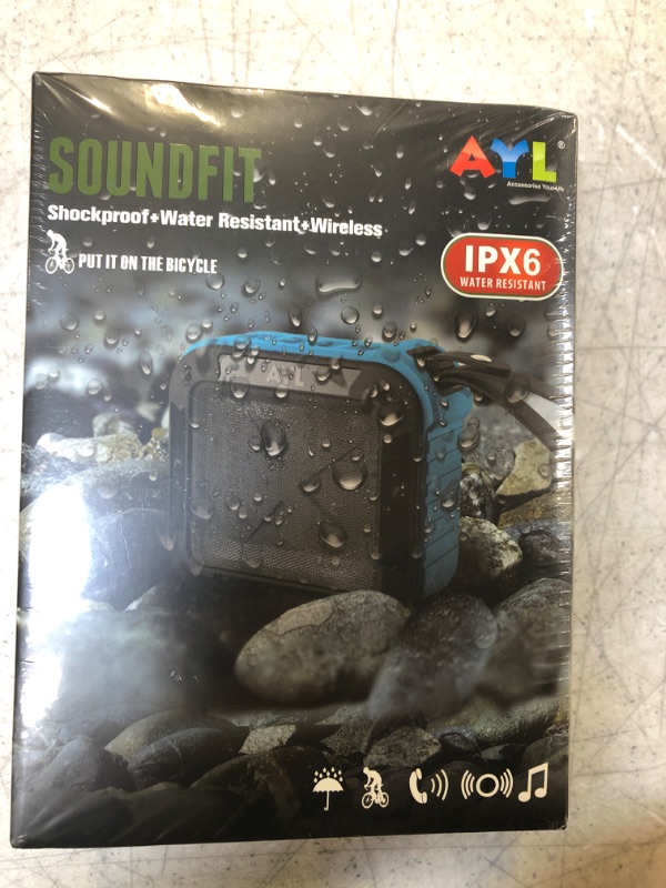 Photo 2 of Portable Outdoor and Shower Bluetooth Speaker by AYL SoundFit, Waterproof, Wireless with 10 Hour Rechargeable Battery Life, Powerful 5W Audio Driver, Pairs with All Bluetooth Devices