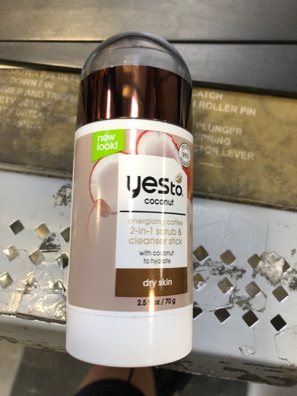 Photo 2 of Yes To Coconut Ultra Hydrating Energizing Coffee 2 in 1 Scrub & Cleanser Stick 2.5 Oz l Dry Skin l Exfoliating Cleanse l Vegan l 95% Natural Ingredients
