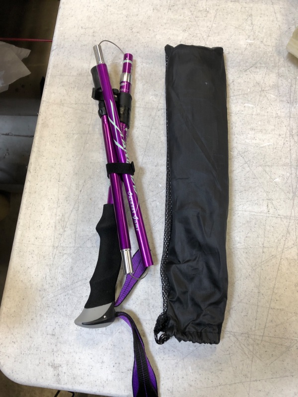 Photo 2 of AINAAN Upgrade Trekking Pole,Ultralight Aluminium Alloy Foldable, Anti Shock Walking/Camping ?1 Pack?Purple?
