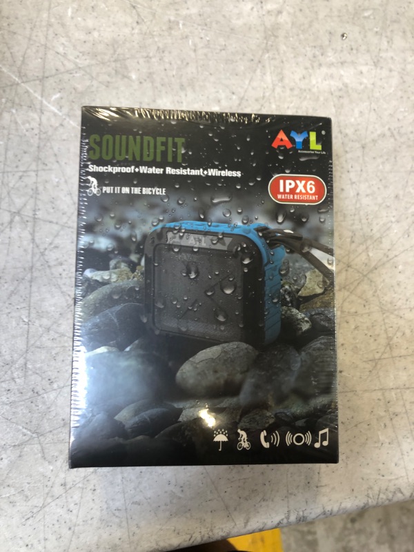 Photo 2 of Portable Outdoor and Shower Bluetooth Speaker by AYL SoundFit, Waterproof, Wireless with 10 Hour Rechargeable Battery Life, Powerful 5W Audio Driver, Pairs with All Bluetooth Devices, Ocean Blue
