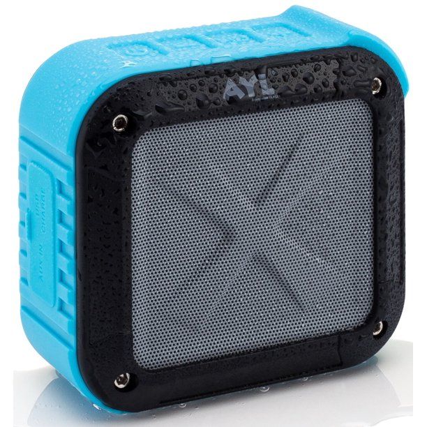 Photo 1 of Portable Outdoor and Shower Bluetooth Speaker by AYL SoundFit, Waterproof, Wireless with 10 Hour Rechargeable Battery Life, Powerful 5W Audio Driver, Pairs with All Bluetooth Devices, Ocean Blue
