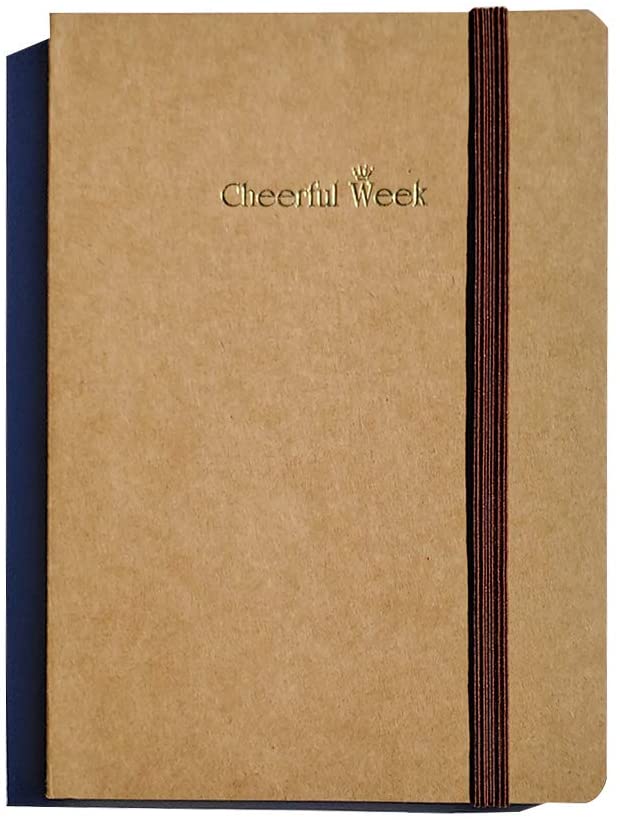 Photo 1 of ScheTO CheerfulWeek Weekly Planner_Yearly, Monthly, Daily, Line Note etc_224Pages_A5 Size_High Performance Organizer for Planning, Do, Feedback_Eco-Friendly Kraft Paper Cover
