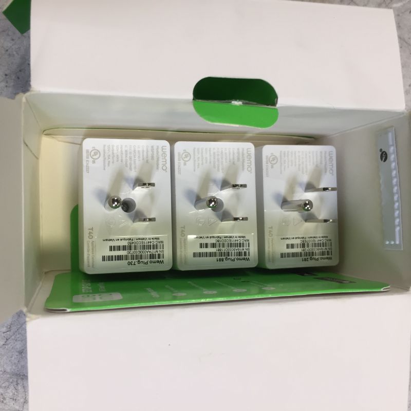 Photo 2 of Wemo Smart Plug (Simple Setup Smart Outlet for Smart Home, Control Lights and Devices Remotely Works w/ Alexa, Google Assistant, Apple HomeKit), Pack of 3
