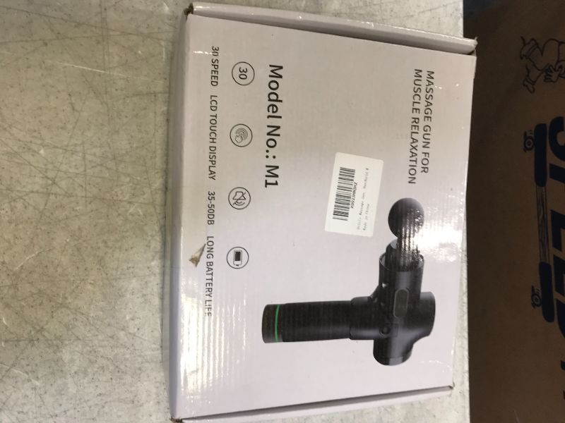 Photo 2 of Massage Gun Deep Tissue, Muscle Percussion Back Neck Head Handheld Hammer Massager for Athletes, 30 Speed Level, LED Touch Screen, Long Battery Life with 10 Heads
