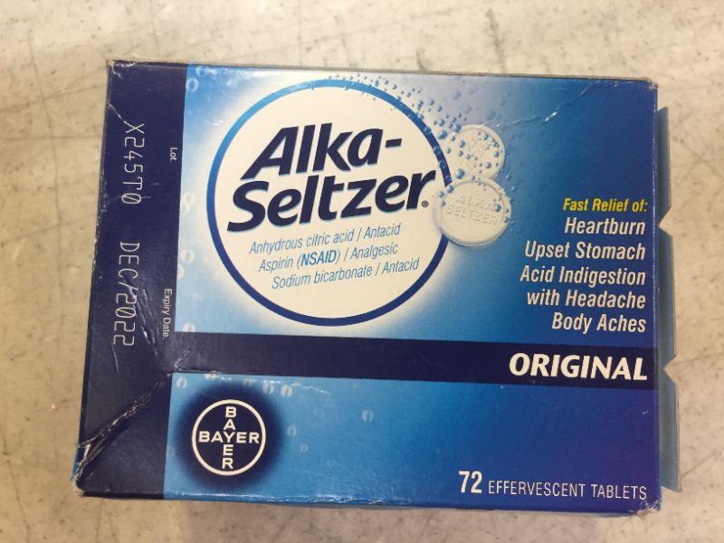 Photo 1 of Alka Seltzer Heartburn Relief and Pain Relief Antacid Tablets – 72 Ct with TUKOL Adult Honey Multi-Symptom Cold & Flu Nighttime Liquid Cough Medicine, 4 Ounce
