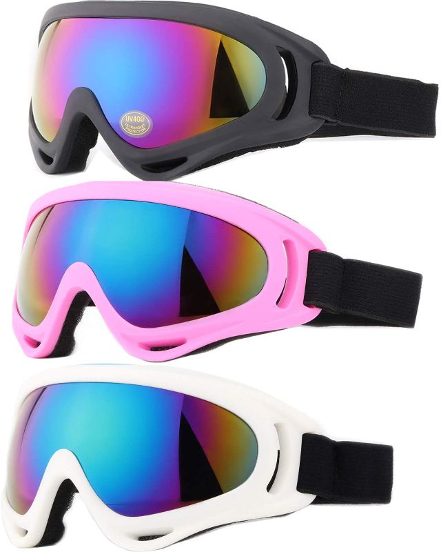 Photo 1 of Ski Goggles, Yidomto Pack of 3 Snowboard Goggles for Kids,Boys,Girls,Youth, Mens Womens
