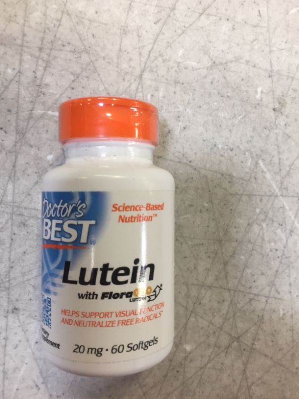 Photo 2 of Doctor's Best Lutein Featuring Lutemax, Non-GMO, Gluten Free, Eye Health, 20 mg, 180 Softgels--best by April 2022 
