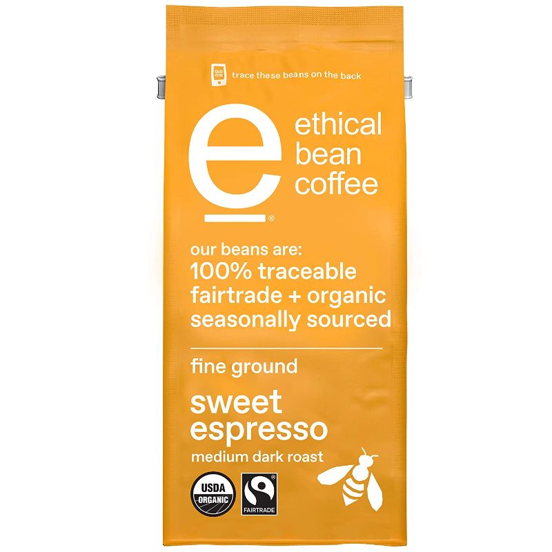 Photo 1 of Ethical Bean Sweet Espresso Medium Dark Roast Fairtrade Organic Ground Coffee (8 oz Bag) and 
Ethical Bean Lush Medium Dark Roast Fairtrade Organic Ground Coffee (8 oz Bag)--best by Oct 2021 
