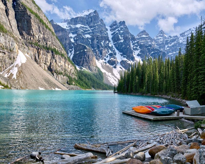 Photo 1 of Jigsaw Puzzles 500 Piece for Adults and Kids,Large Jigsaw Puzzle Moraine Lake,Family Games
