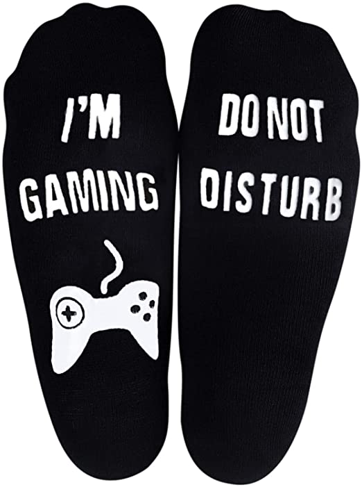 Photo 1 of Cotton Socks Do Not Disturb I'm Gaming Socks Soft Unisex Sock Funny Christmas Great Gifts for Men Women Gamers 4 pack 