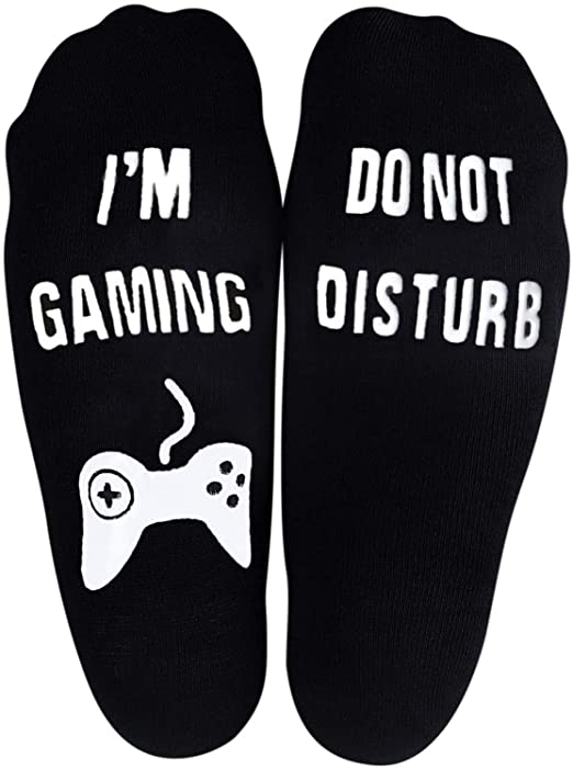 Photo 1 of  Cotton Socks Do Not Disturb I'm Gaming Socks Soft Unisex Sock Funny Christmas Great Gifts for Men Women Gamers 4 pack 