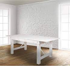 Photo 1 of Flash Furniture HERCULES Series 7' x 40" Rectangular Antique Rustic White Solid