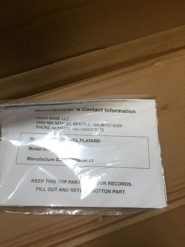Photo 1 of Pamo Babe Comfortable Playard,Sturdy Play Yard with Mattress (Grey) --- OPEN BOX BUT APPEARS NEW 
