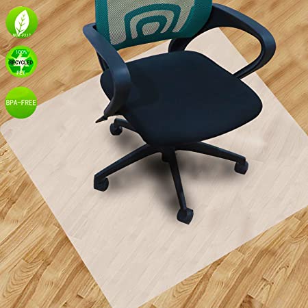 Photo 1 of SHAREWIN Office Chair Mat for Hard Floors - 47''×47'',Heavy Duty Clear Wood/Tile Floor Protector PVC Transparent --- SLIGHTLY BENT ON ONE SIDE
