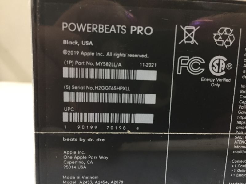 Photo 4 of Beats Powerbeats Pro In-Ear Wireless Headphones - Black  **Brand new factory sealed***