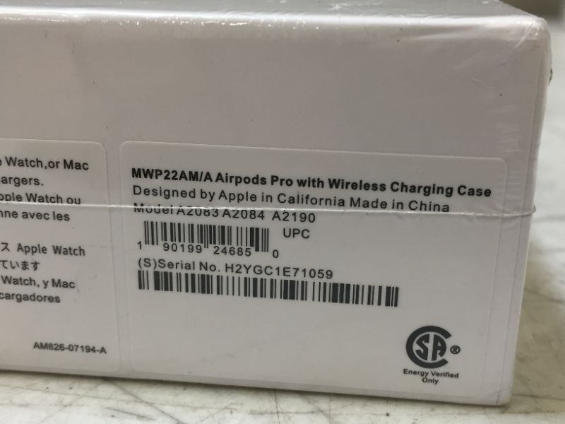 Photo 3 of Brand New Apple AirPods Pro - White***Brand New Factory Sealed***