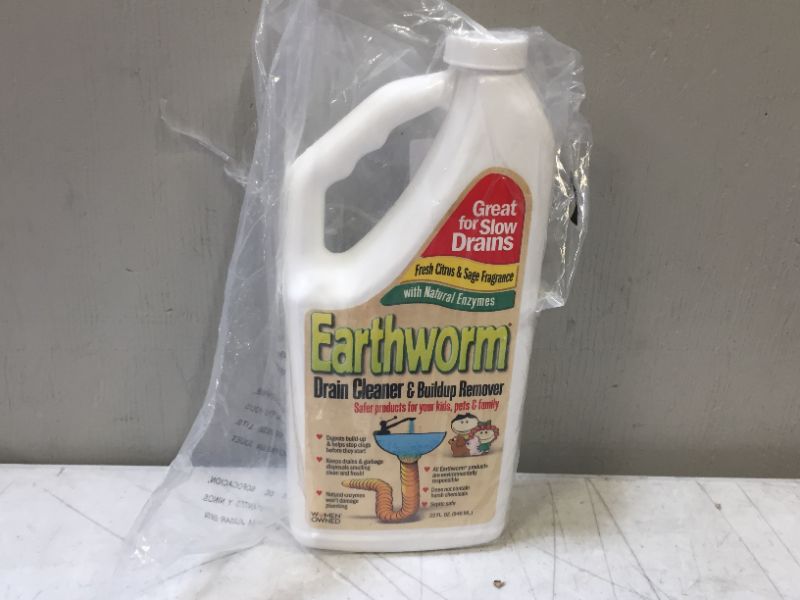 Photo 1 of Clean Earth - Earthworm Family-Safe Drain Cleaner 32.00 fl oz
